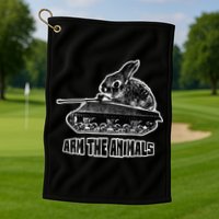 Arm The A.N.I.M.A.L.S Rabbit Tank Golf Towel