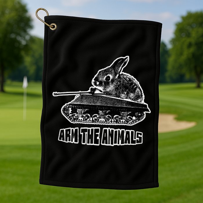 Arm The A.N.I.M.A.L.S Rabbit Tank Golf Towel