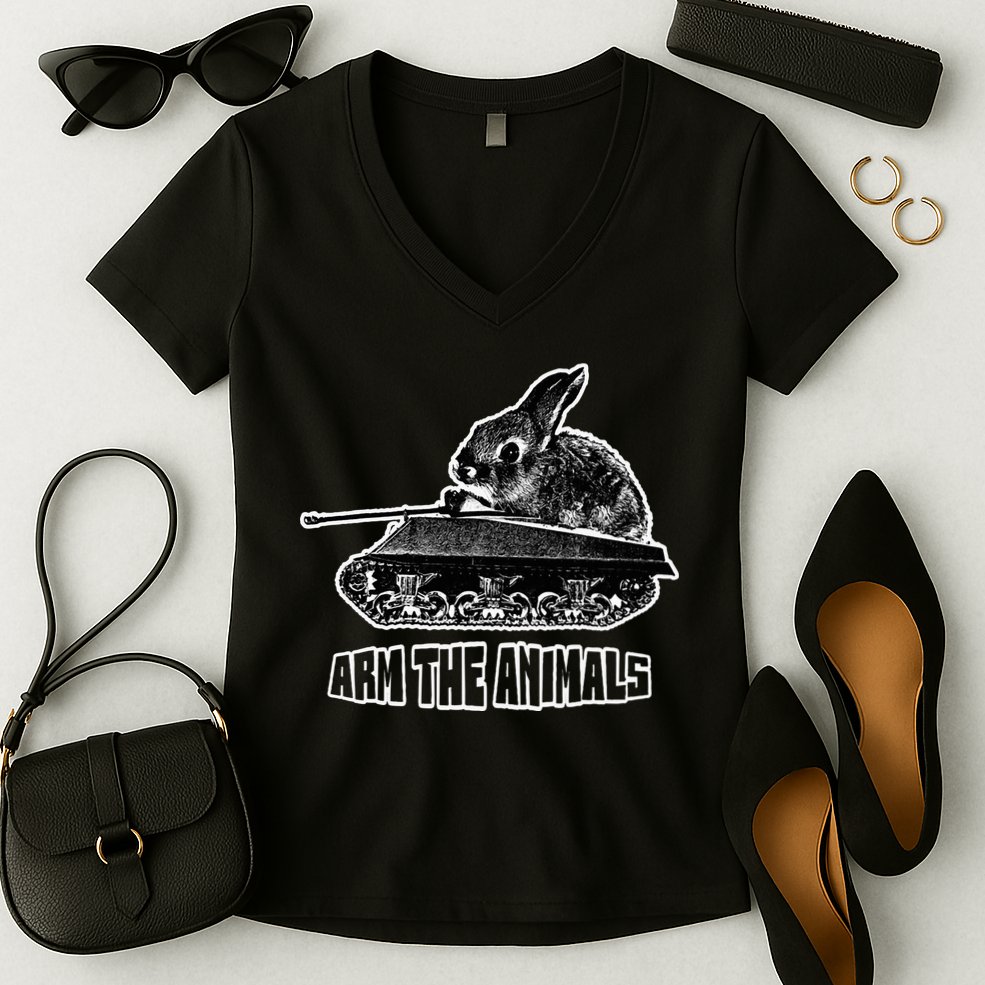 Arm The A.N.I.M.A.L.S Rabbit Tank Women's V-Neck T-Shirt