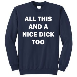 All This And A Nice Dick Too Offensive Adult Humor Sweatshirt