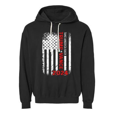 America Take America Back Trump Vance 2024 Vice President Garment-Dyed Fleece Hoodie