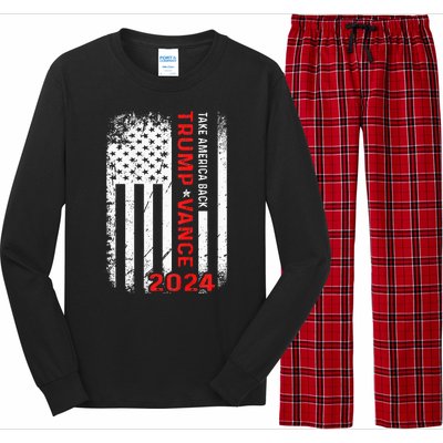 America Take America Back Trump Vance 2024 Vice President Long Sleeve Pajama Set