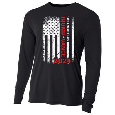 America Take America Back Trump Vance 2024 Vice President Cooling Performance Long Sleeve Crew