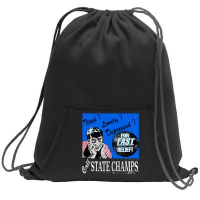 Austin Texas At Emo’S Tired Lonely Depressed Call State Champs Sweatshirt Cinch Pack Bag