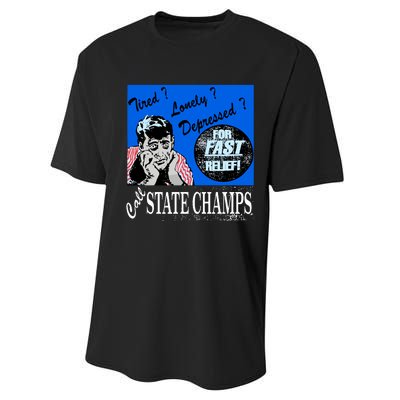 Austin Texas At Emo’S Tired Lonely Depressed Call State Champs Performance Sprint T-Shirt