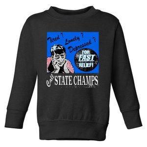 Austin Texas At Emo’S Tired Lonely Depressed Call State Champs Toddler Sweatshirt