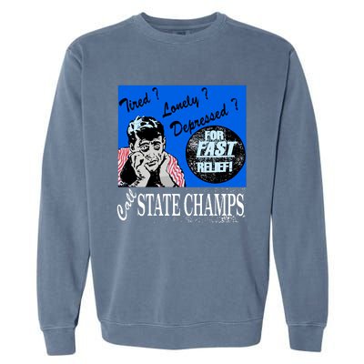 Austin Texas At Emo’S Tired Lonely Depressed Call State Champs Garment-Dyed Sweatshirt