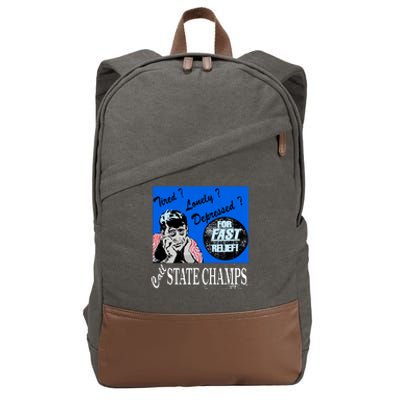 Austin Texas At Emo’S Tired Lonely Depressed Call State Champs Cotton Canvas Backpack