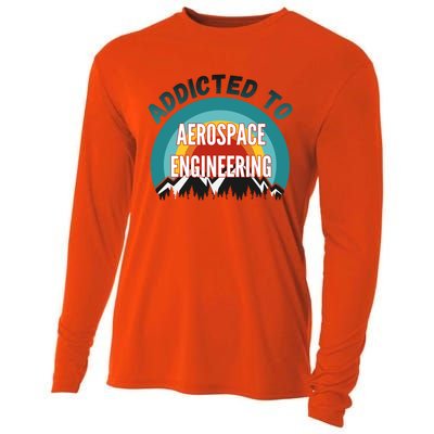 Addicted To Aerospace Engineering College Major Gift Cool Gift Cooling Performance Long Sleeve Crew