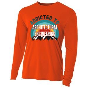 Addicted To Architectural Engineering College Major Gift Cooling Performance Long Sleeve Crew