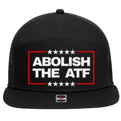 Abolish The Atf Bold Political Statement Design 7 Panel Mesh Trucker Snapback Hat