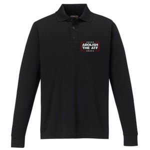 Abolish The Atf Bold Political Statement Design Performance Long Sleeve Polo