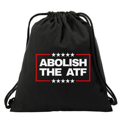 Abolish The Atf Bold Political Statement Design Drawstring Bag