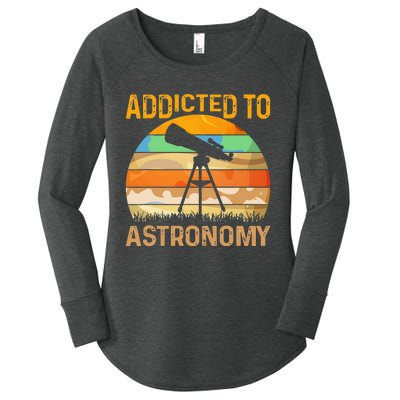 Addicted To Astronomy Women's Perfect Tri Tunic Long Sleeve Shirt