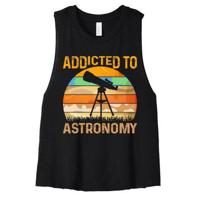 Addicted To Astronomy Women's Racerback Cropped Tank