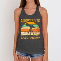 Addicted To Astronomy Women's Knotted Racerback Tank