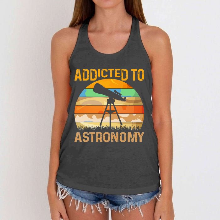 Addicted To Astronomy Women's Knotted Racerback Tank