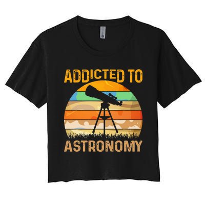 Addicted To Astronomy Women's Crop Top Tee