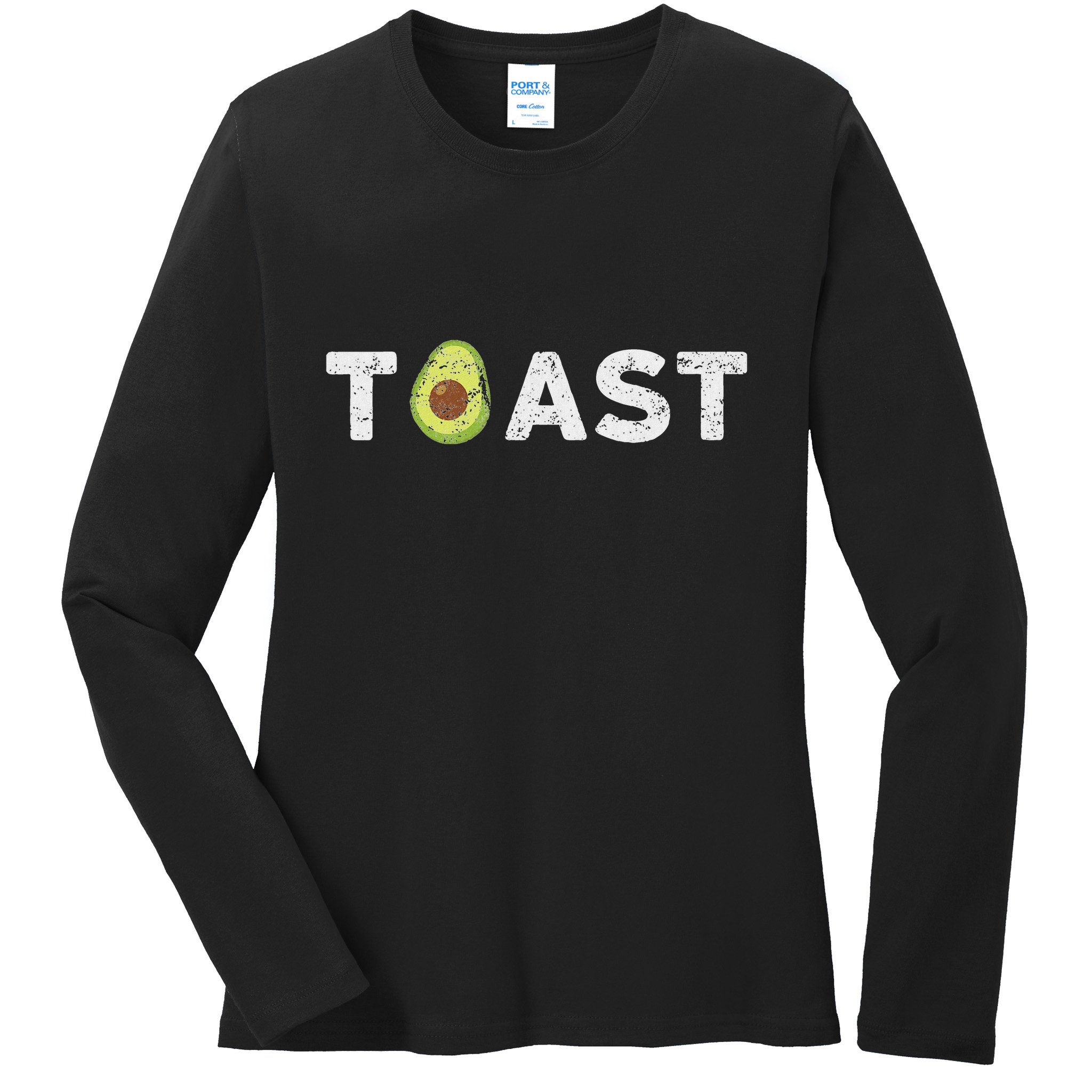 Avocado Toast Ladies Long Sleeve Shirt