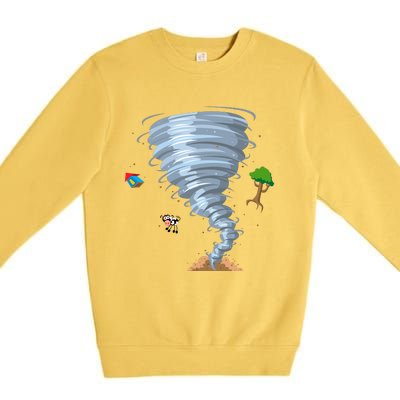 Awesome Tornado And Storm Chaser Severe Weather Lover Cool Gift Premium Crewneck Sweatshirt