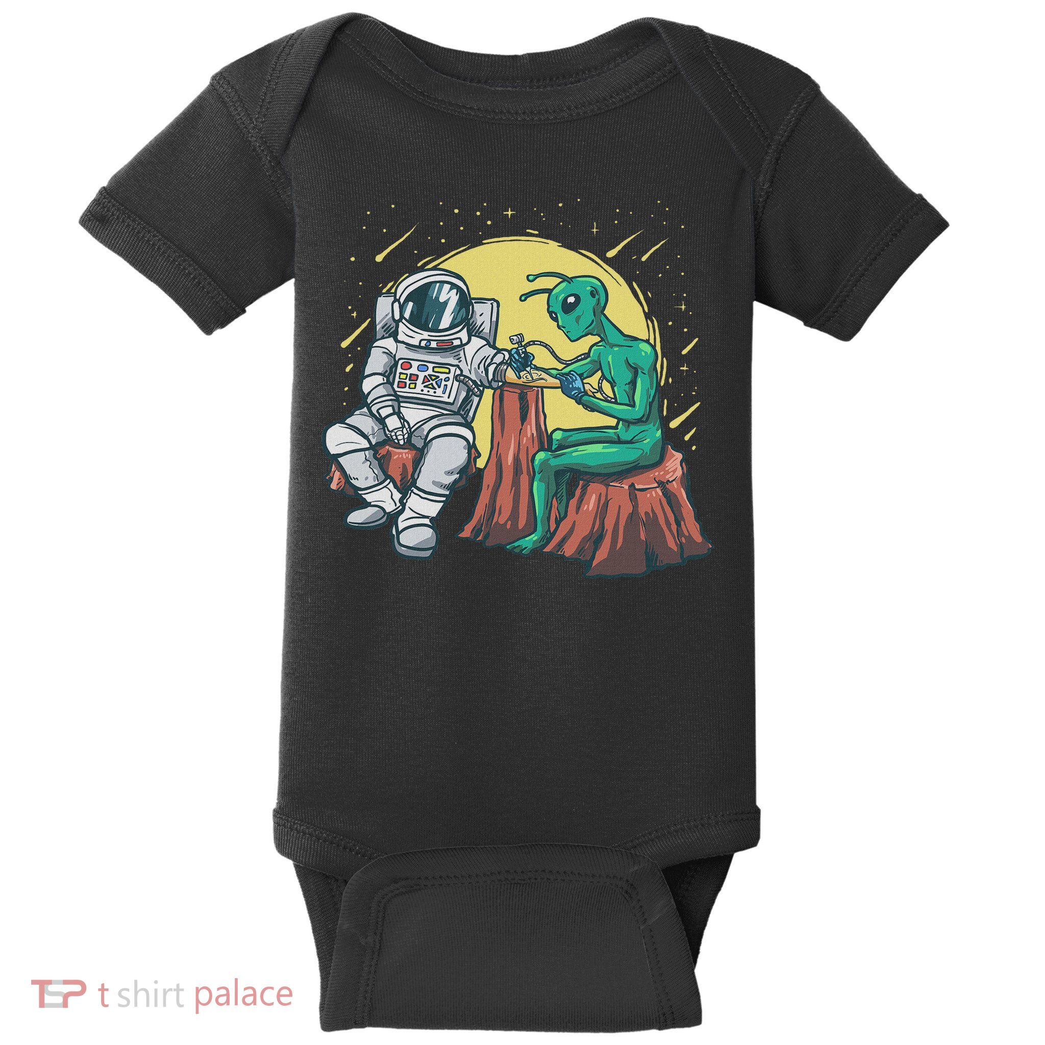 Alien Tattooed Astronaut Ink Tattoo Artist Baby Bodysuit