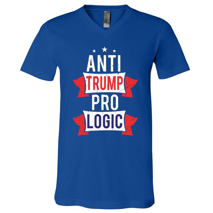 Anti Trump Af Pro Logic Resist President Funny Gift Cool Gift V-Neck T-Shirt