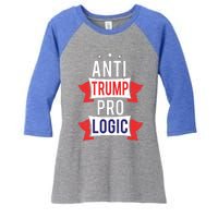 Anti Trump Af Pro Logic Resist President Funny Gift Cool Gift Women's Tri-Blend 3/4-Sleeve Raglan Shirt