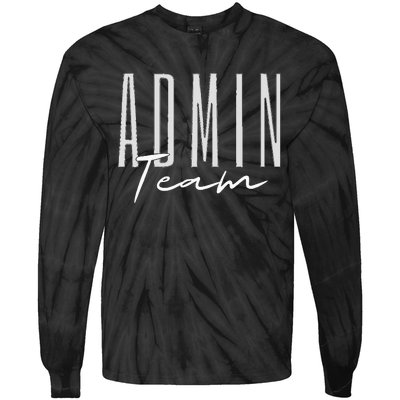 Admin Team Assistant Admin Squad Administrative Assistant Tie-Dye Long Sleeve Shirt