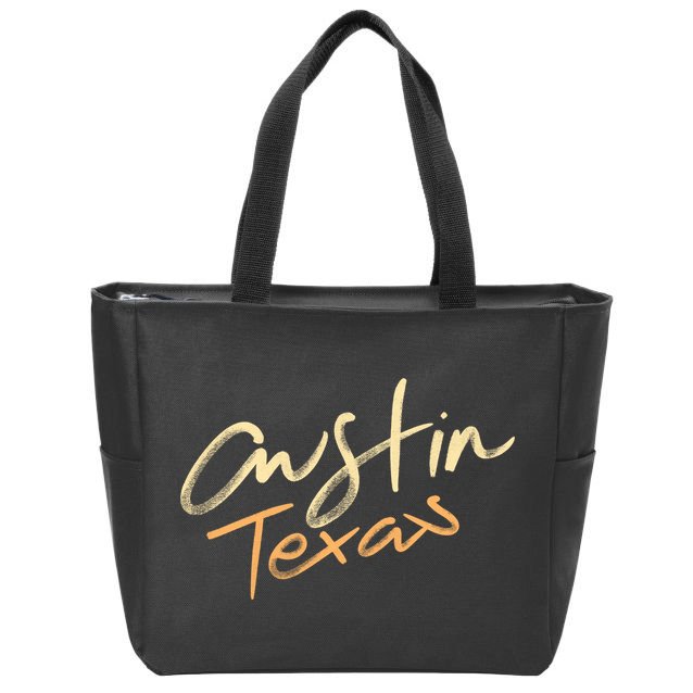 Austin Texas Zip Tote Bag