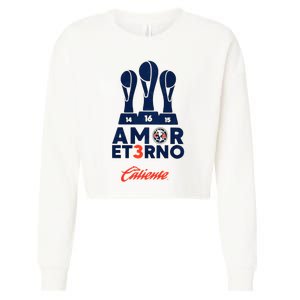 America Tricampeon. Amame Mas Cropped Pullover Crew