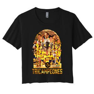 America Tricampeon. Amame Mas Women's Crop Top Tee