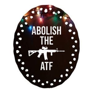 Abolish The Atf Pro Gun Ceramic Oval Ornament