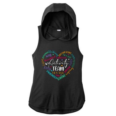 Activity Team Assistant Squad National Activity Professionals Week Ladies PosiCharge Tri-Blend Wicking Draft Hoodie Tank