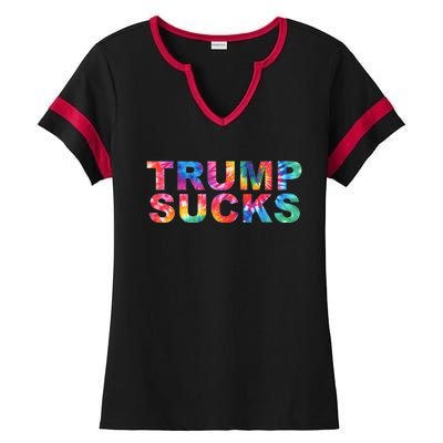 Anti Trump Ladies Halftime Notch Neck Tee