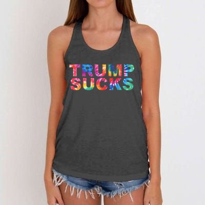 Anti Trump Women's Knotted Racerback Tank