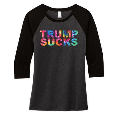 Anti Trump Women's Tri-Blend 3/4-Sleeve Raglan Shirt