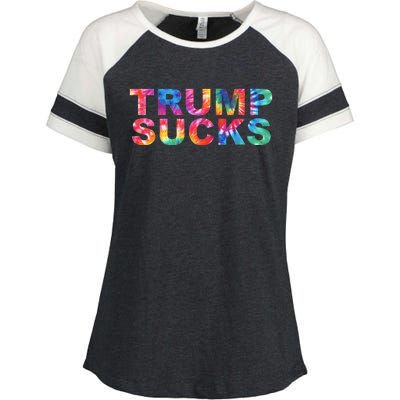 Anti Trump Enza Ladies Jersey Colorblock Tee