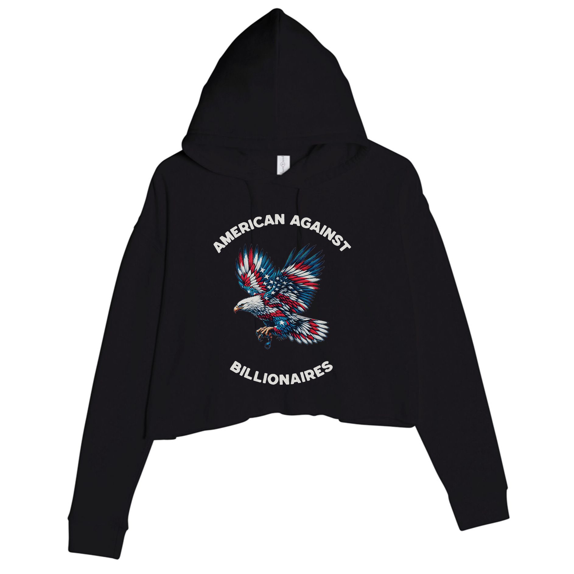 Anti Trump Anti Billionaire American Crop Fleece Hoodie