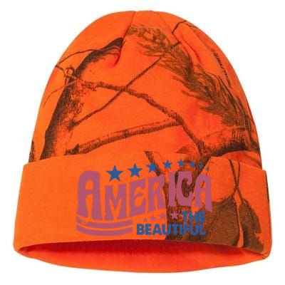 America The Beautiful Retro Vintage American 4th Of July Kati Licensed 12" Camo Beanie