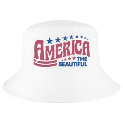 America The Beautiful Retro Vintage American 4th Of July Cool Comfort Performance Bucket Hat