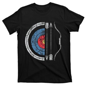 Archery Target Bow And Arrow Marksman Quiver For Archers T-Shirt