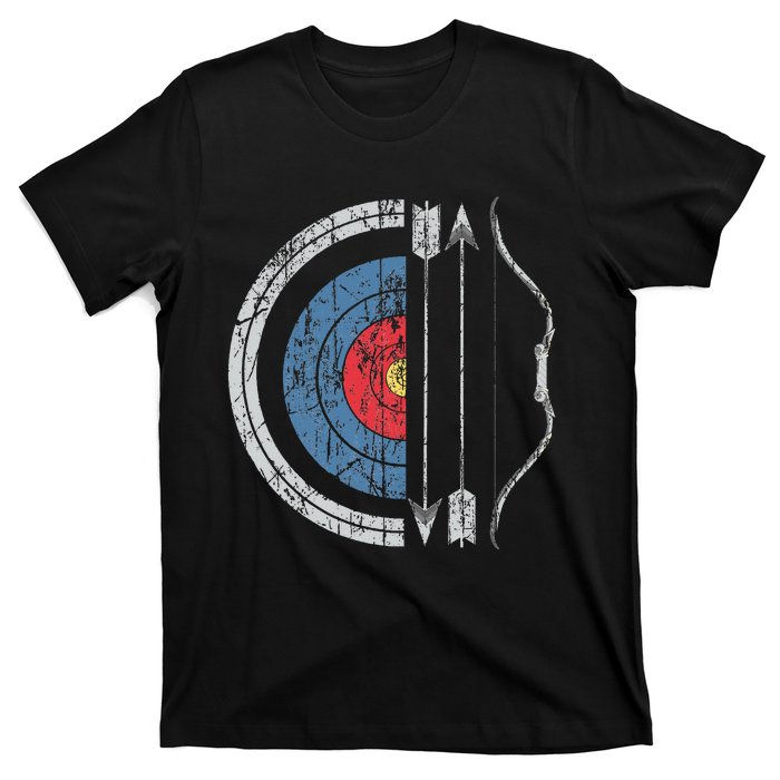 Archery Target Bow And Arrow Marksman Quiver For Archers T-Shirt