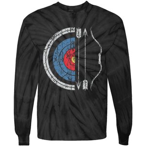 Archery Target Bow And Arrow Marksman Quiver For Archers Tie-Dye Long Sleeve Shirt