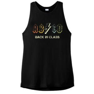 Abcd Teacher  Back To School Teacher Student Rock Ladies PosiCharge Tri-Blend Wicking Tank