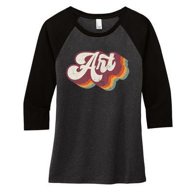 Art Teacher Back To School Women's Tri-Blend 3/4-Sleeve Raglan Shirt