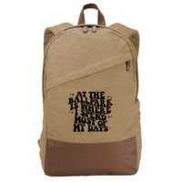 At The Ballpark Is Where I Spend Most Of My Days Baseball Cotton Canvas Backpack