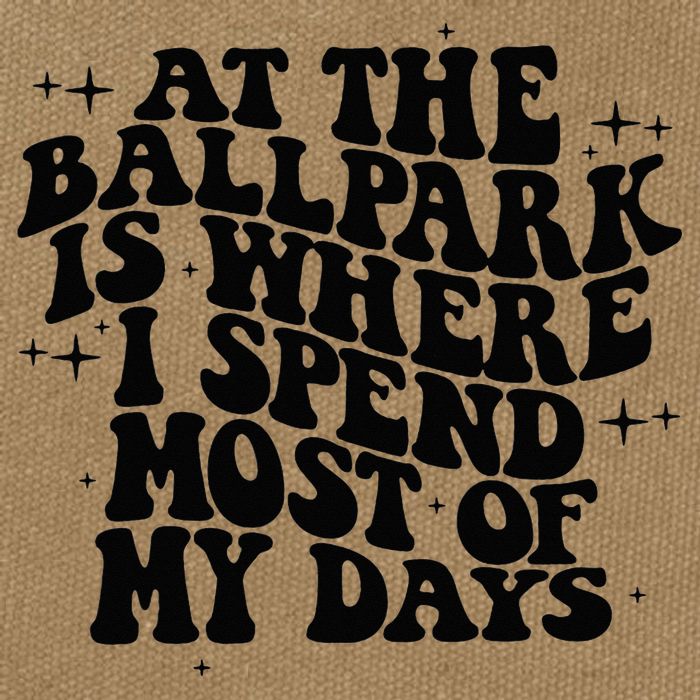 At The Ballpark Is Where I Spend Most Of My Days Baseball Cotton Canvas Backpack