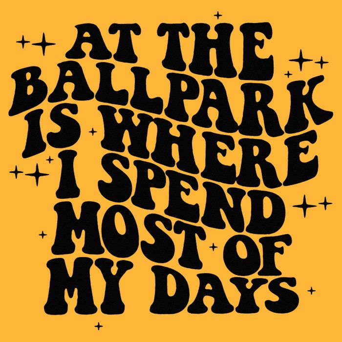 At The Ballpark Is Where I Spend Most Of My Days Baseball Pom Pom 12in Knit Beanie
