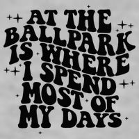 At The Ballpark Is Where I Spend Most Of My Days Baseball Ladies PosiCharge Tri-Blend Wicking Tank
