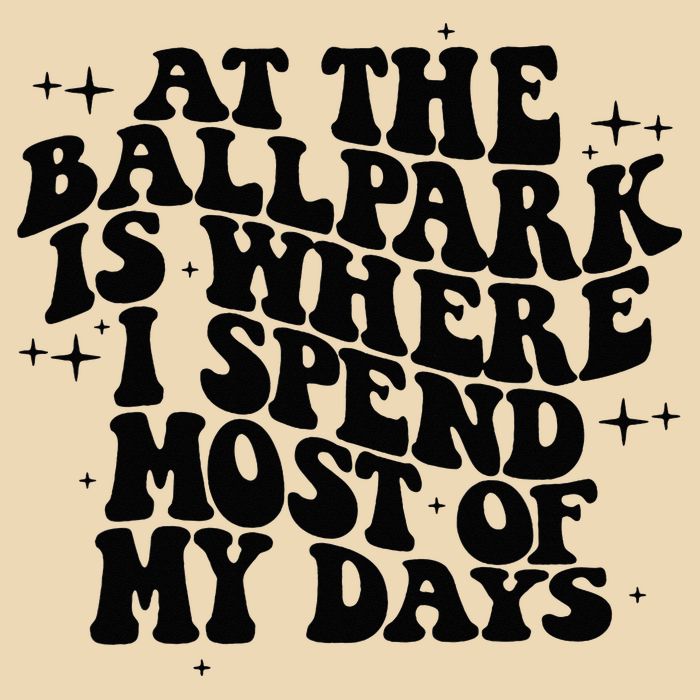 At The Ballpark Is Where I Spend Most Of My Days Baseball Drawstring Bag